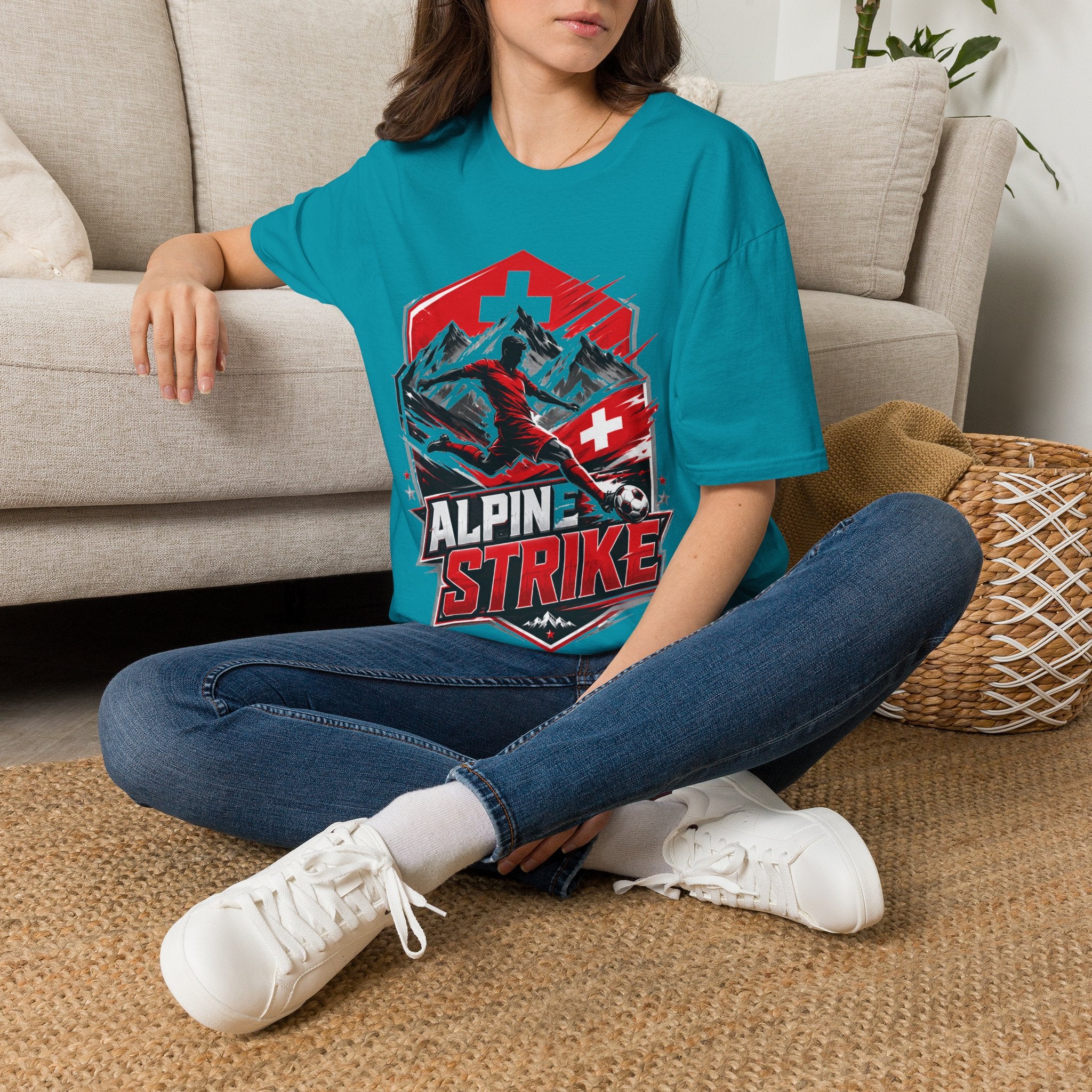 Switzerland Alpine Strike T‑Shirt – Swiss Mountain Ski & Snowboard Graphic