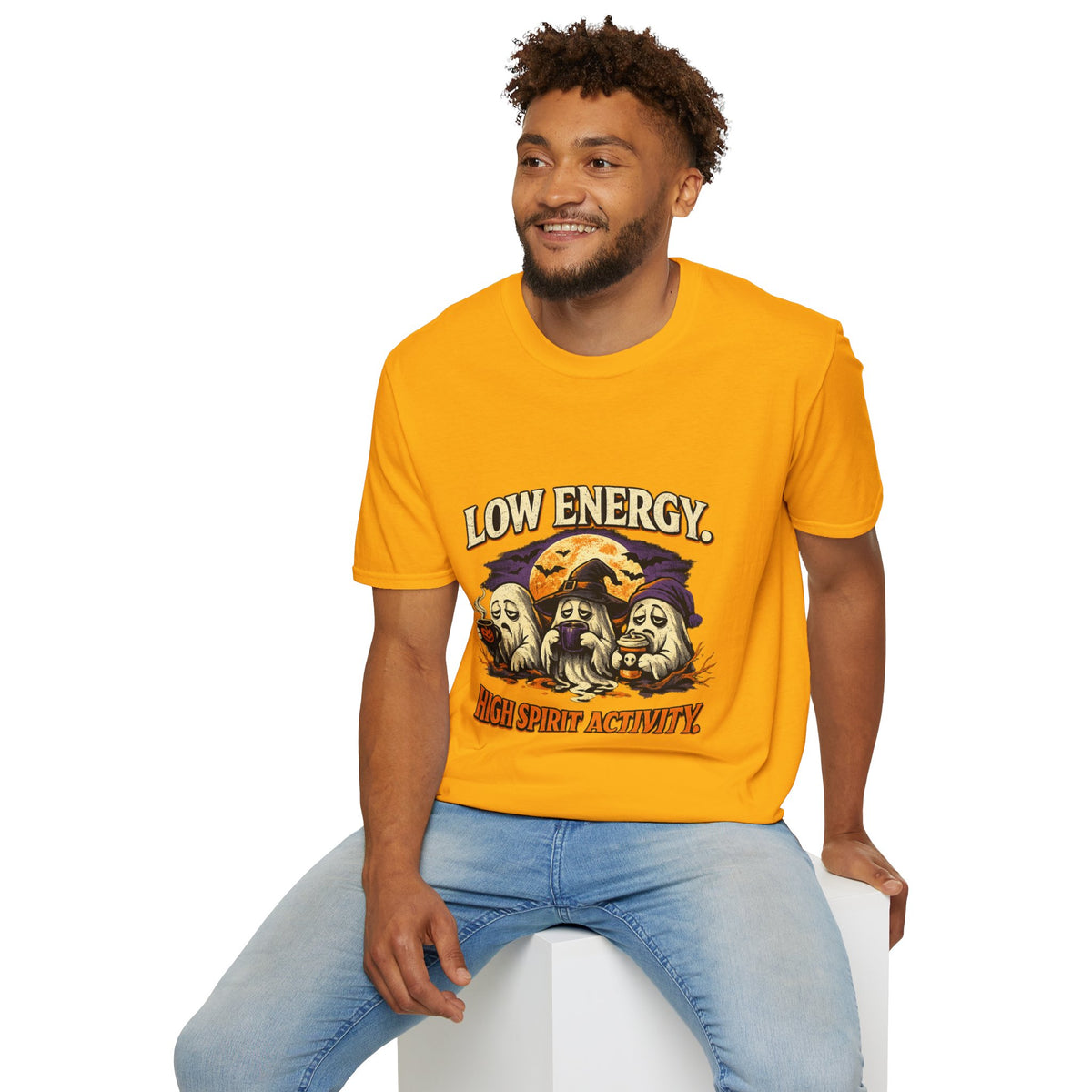 Halloween Low Energy High Spirit Unisex Softstyle T-Shirt