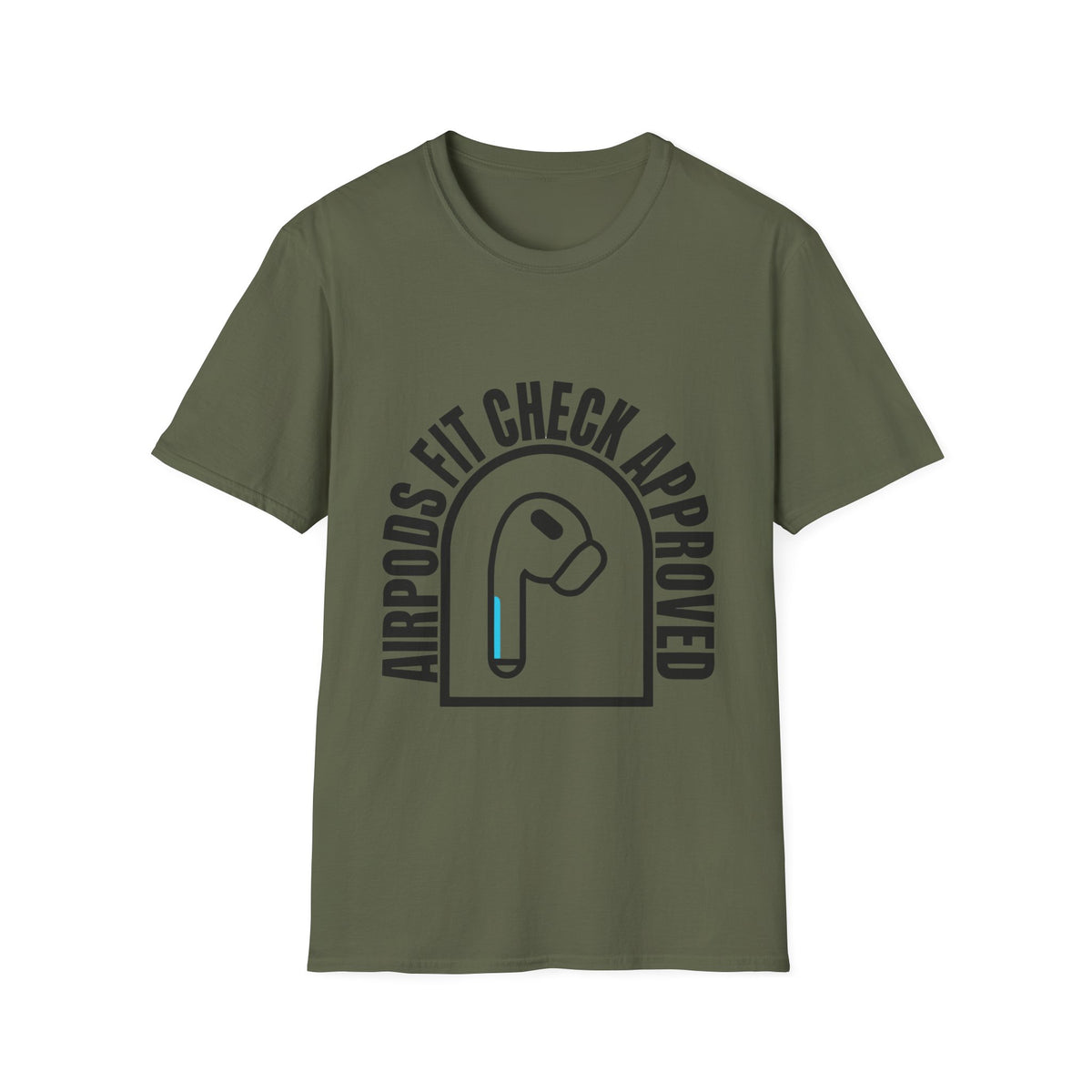 AirPods Fit Check Approved Tee — Funny Wireless Earbud Logo T-Shirt - Trending Now - August 2026