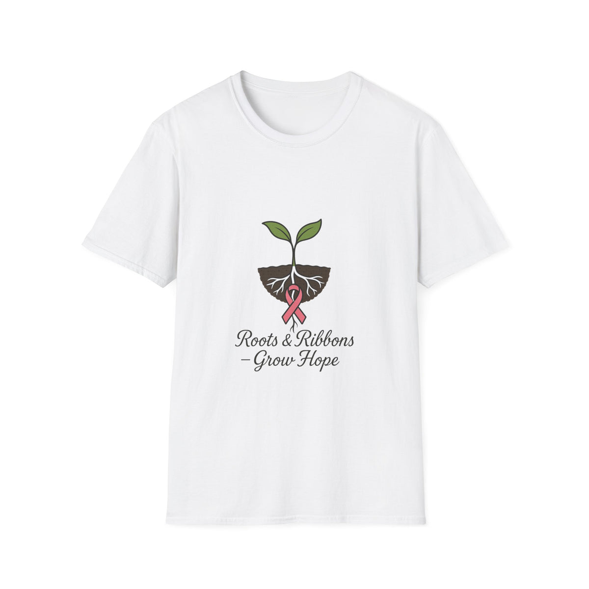 Plant Seedling T‑Shirt — "Roots & Ribbons Grow Hope" Minimalist Garden Tee - Trending Now - October 2026