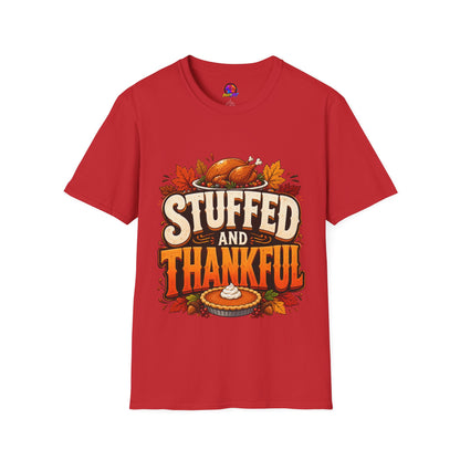 Thanksgiving T-Shirt — "Stuffed and Thankful" Turkey Design