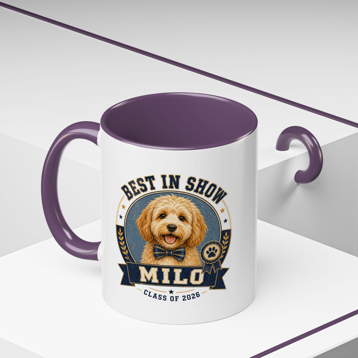 Milo Bailey Dog Dad Mom Best in Show Milo Coffee Mug — Personalized Dog Lover Gift (Class of 2026)