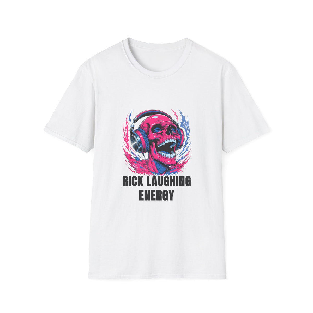 Skull Headphones T-Shirt — "Rich Laughing Energy" Graphic Tee - Trending Now - August 2026