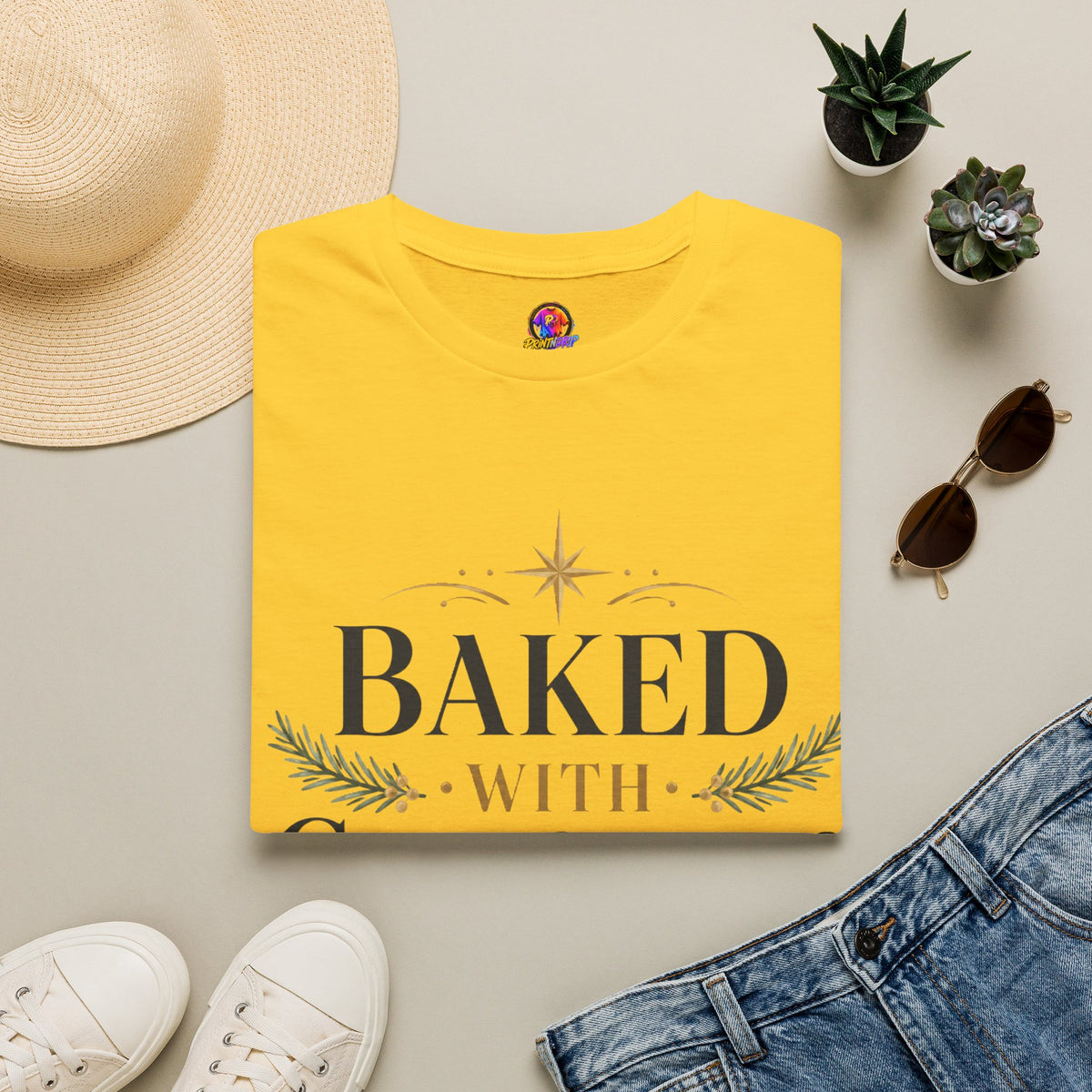 T-Shirt — "Baked With Christmas Love" Holiday Baking Shirt