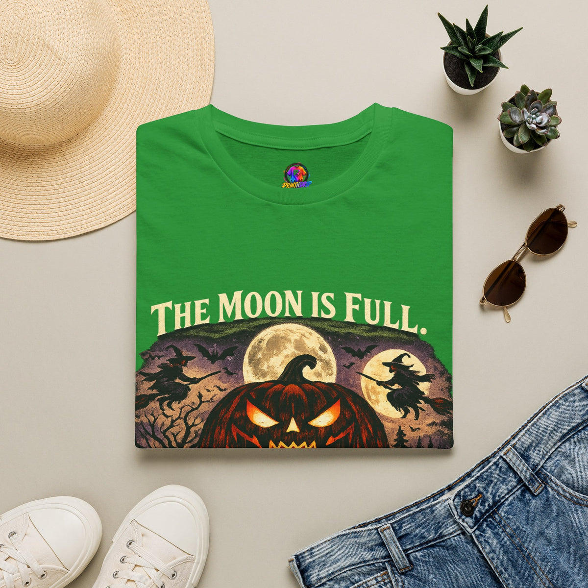 Halloween The Moon Is Full Unisex Softstyle T-Shirt