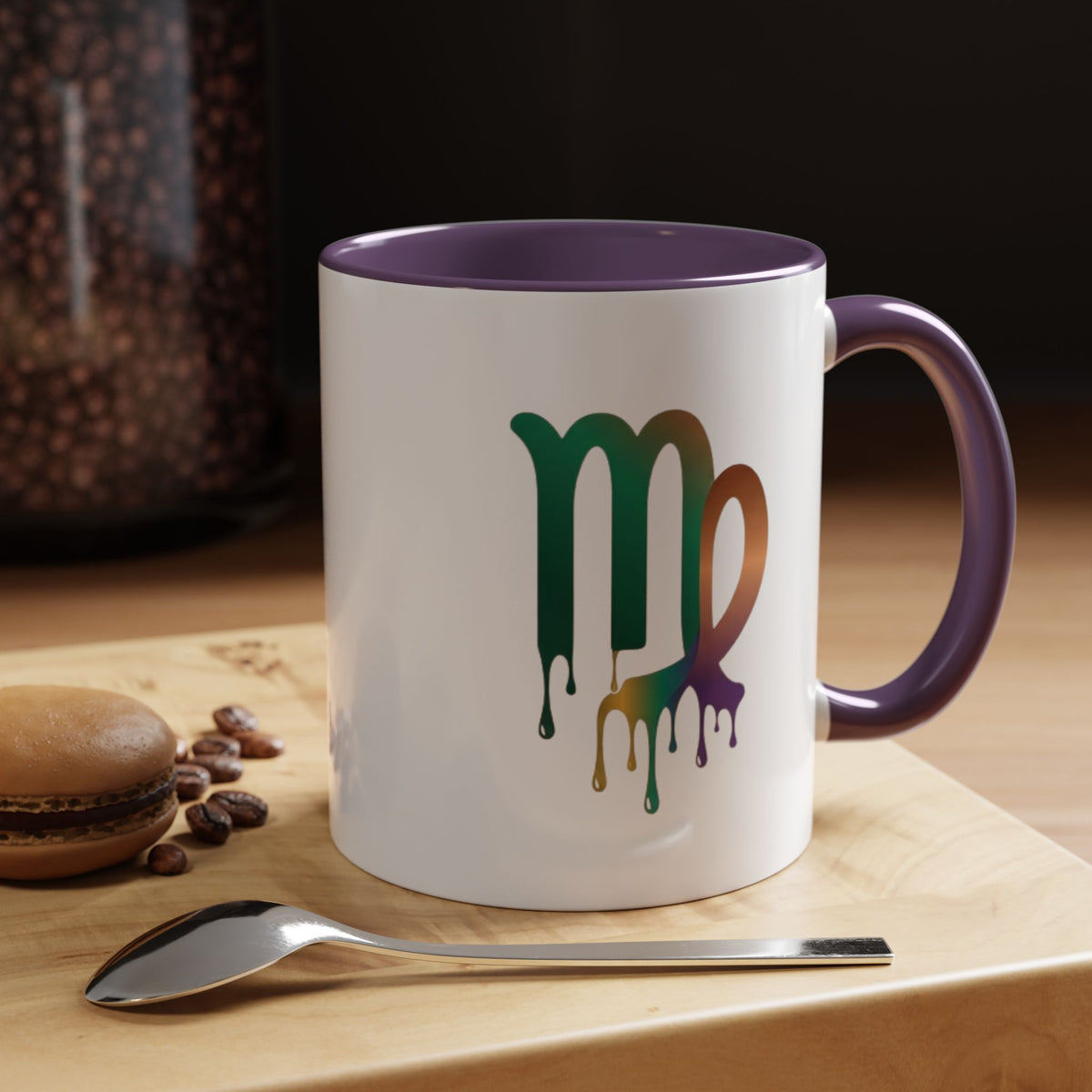 Virgo Zodiac Virgo Drip Accent Coffee Mug — Colorful Zodiac Astrology Gift