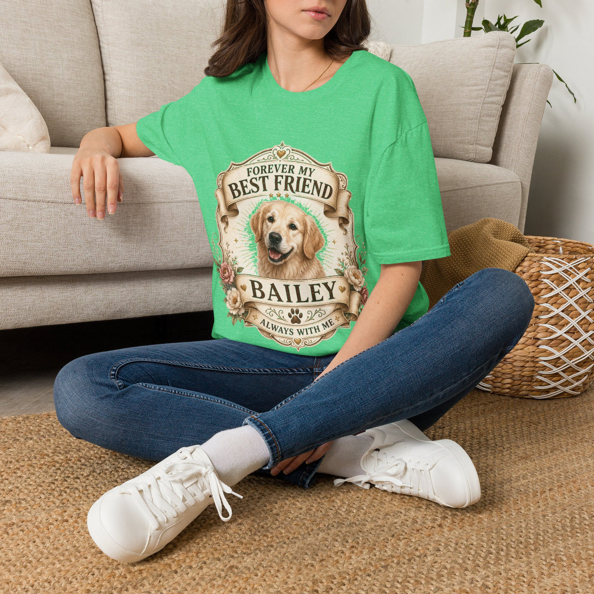 Forever My Best Friend Golden Retriever T-Shirt — Personalized Pet Memorial Tee