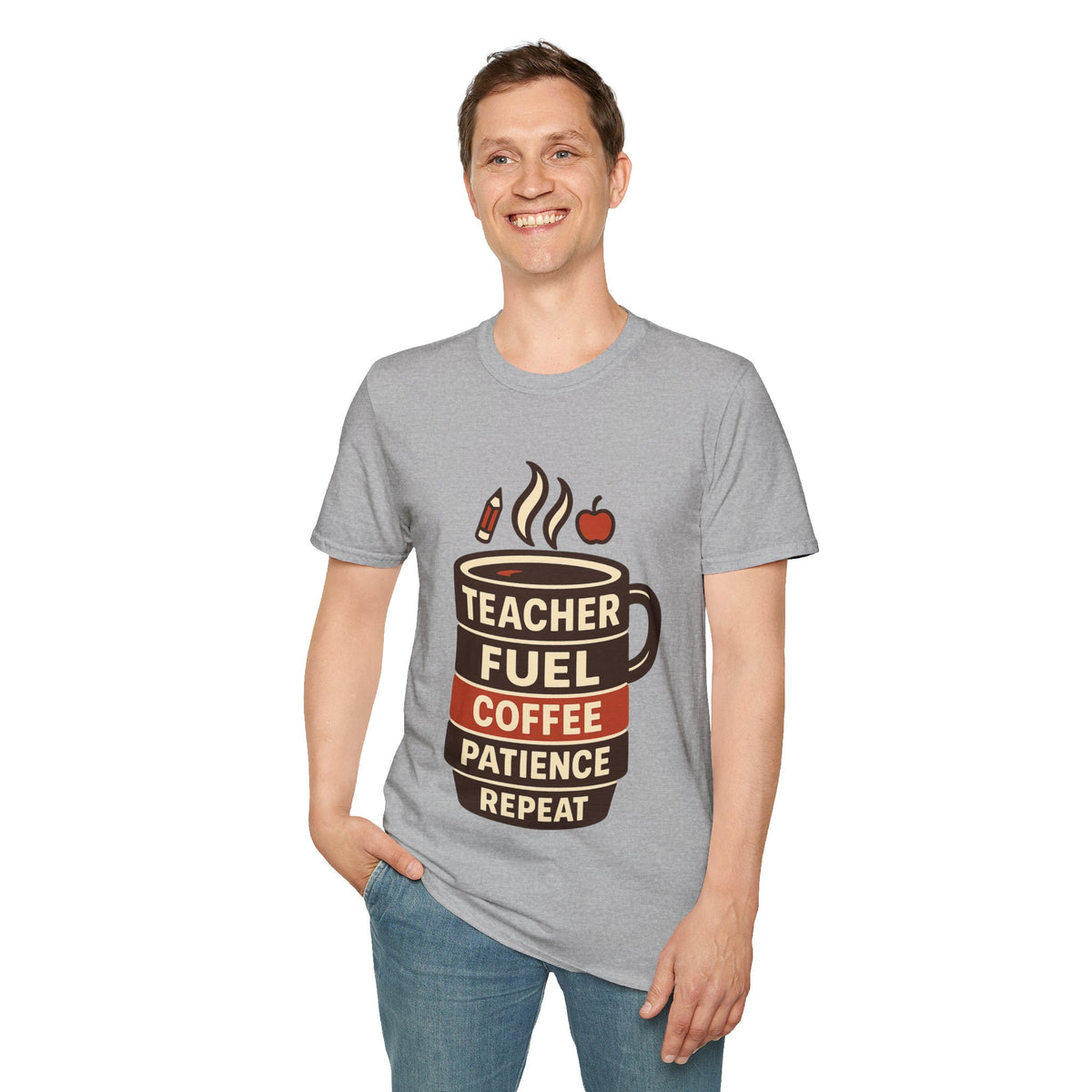 Teacher Fuel Coffee T-Shirt — 'Teacher Fuel: Coffee, Patience, Repeat' Shirt - Trending Now - August 2026