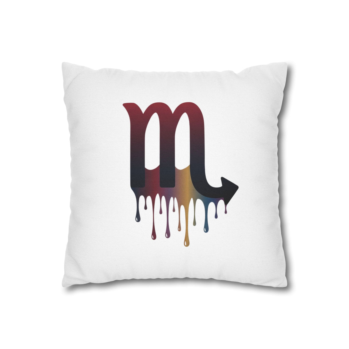 Dripping Scorpio Zodiac Pillowcase — Astrology Sign Decorative Throw Pillow