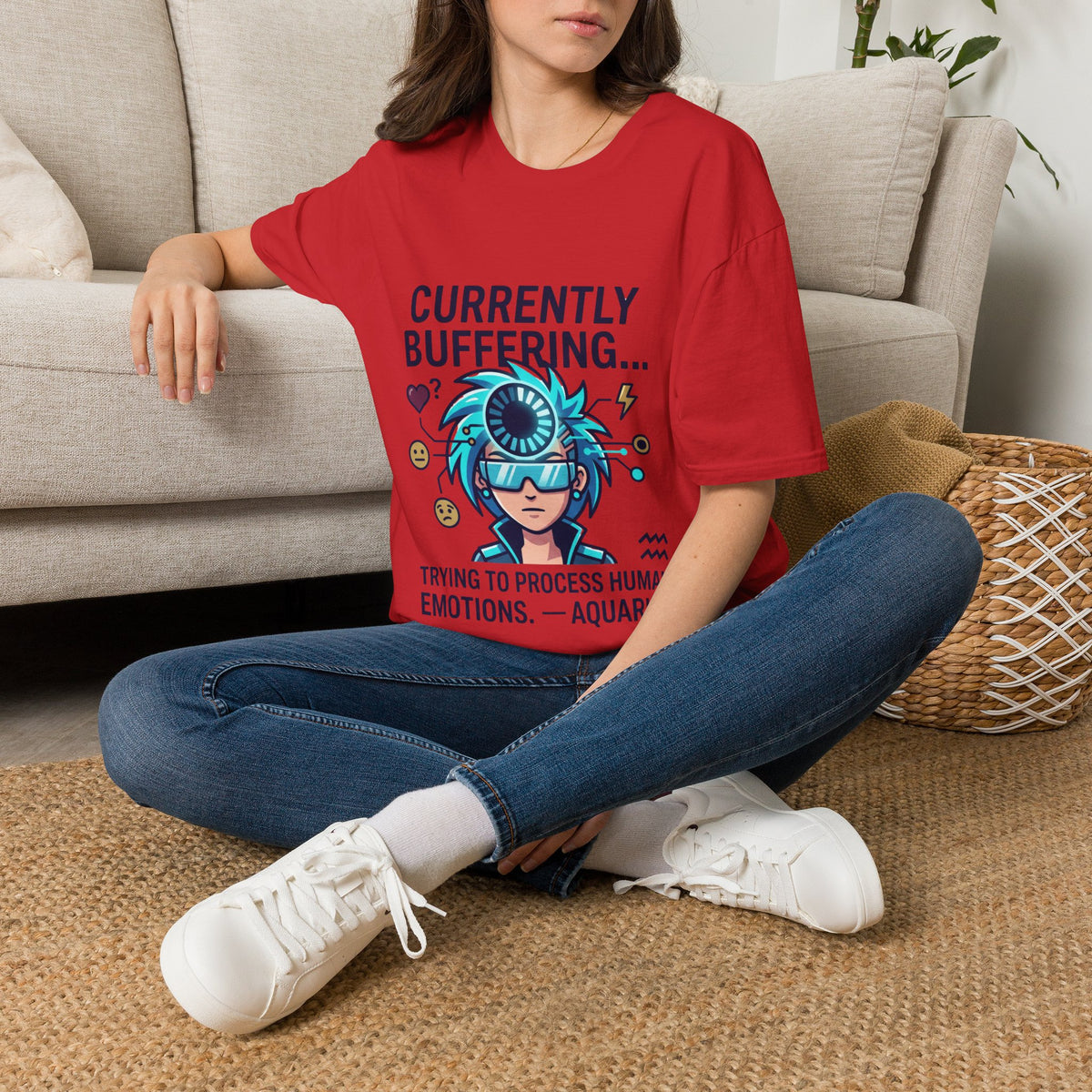 Currently Buffering T-Shirt — Funny Aquarius Zodiac Tee