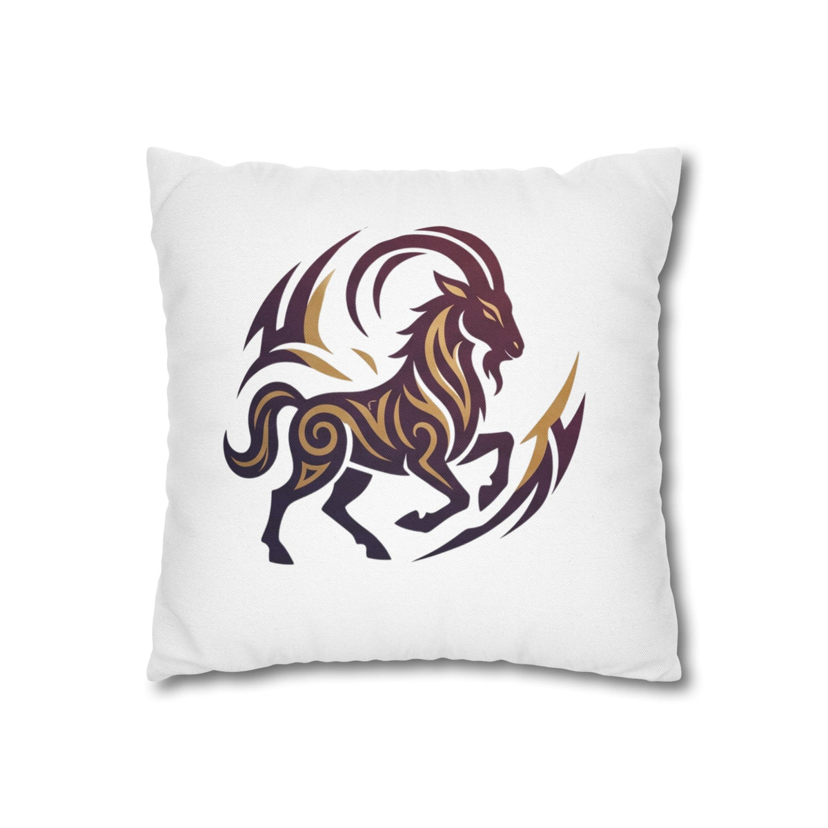 Capricorn Tribal Goat Decorative Pillowcase — Zodiac Accent Pillow