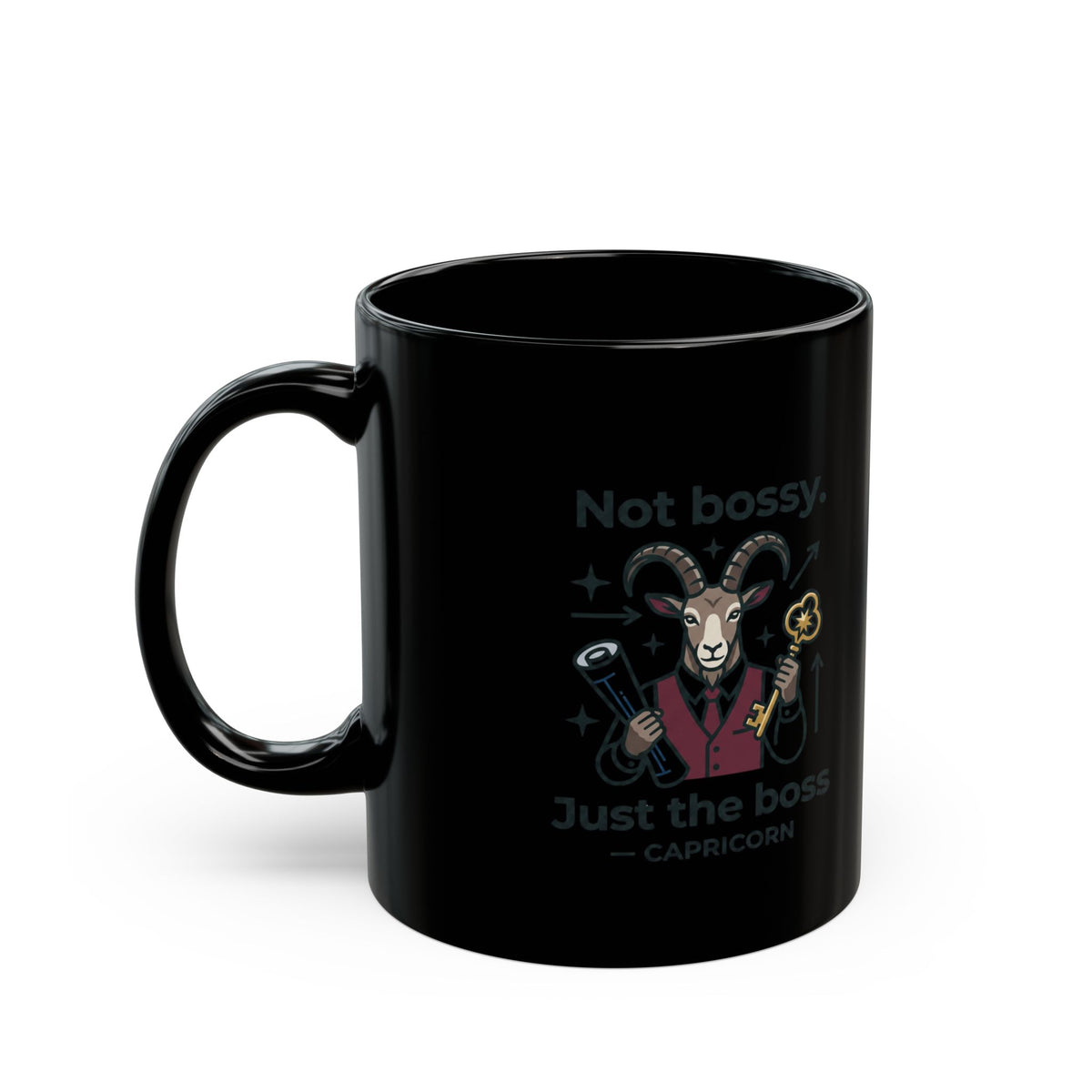 Capricorn Mug — "Not Bossy, Just the Boss" Zodiac Coffee Cup