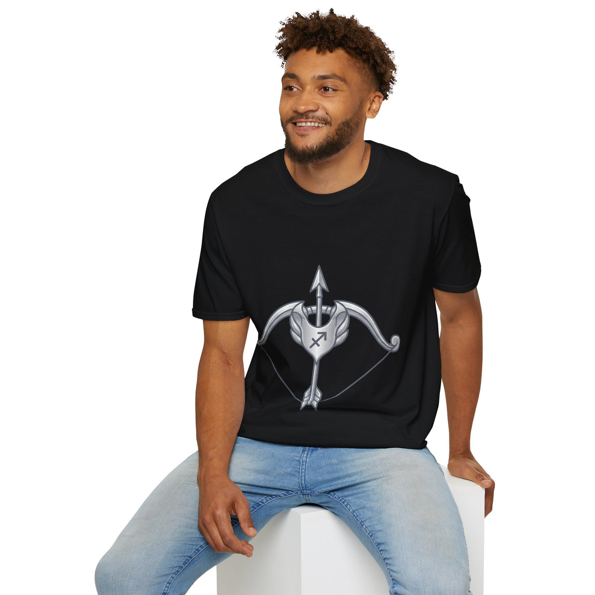 Arrow Heart T-Shirt — Minimal Cupid Bow & Arrow Design