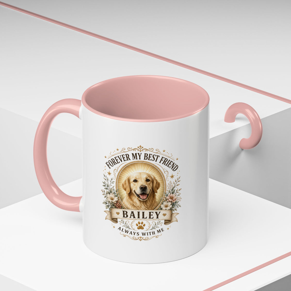 Milo Bailey Dog Dad Mom Personalized Dog Photo Coffee Mug — "Forever My Best Friend" Memorial Mug