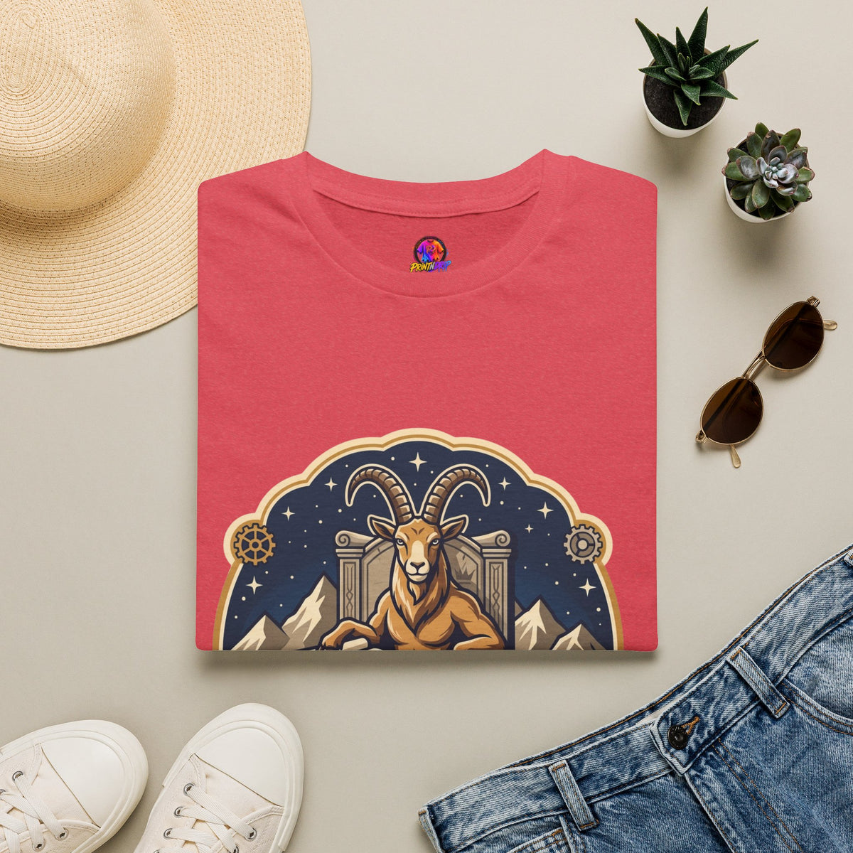 Capricorn Zodiac T-Shirt — "Building an Empire" Goat Horoscope Tee