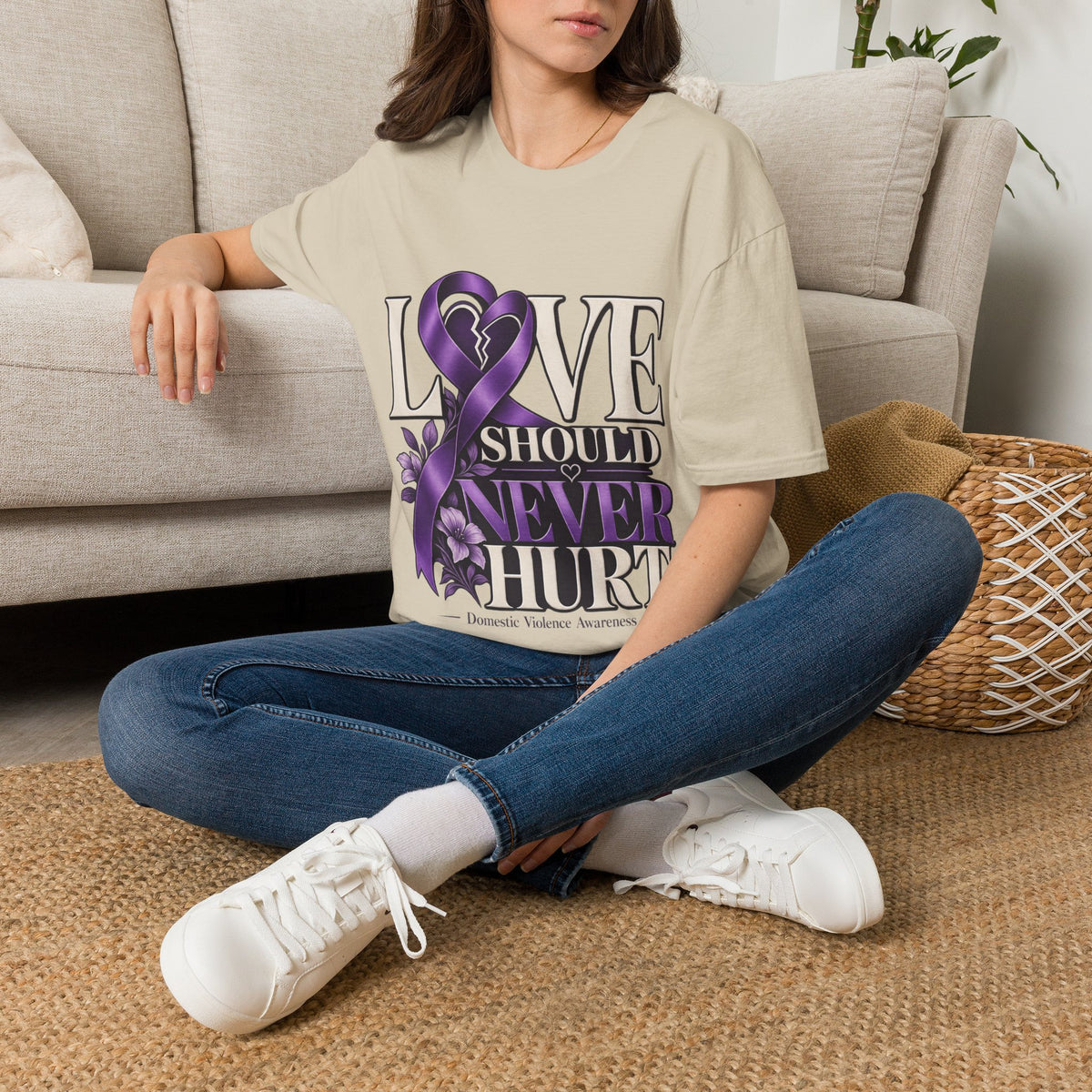 Love Should Never Hurt Domestic Violence Awareness T-Shirt