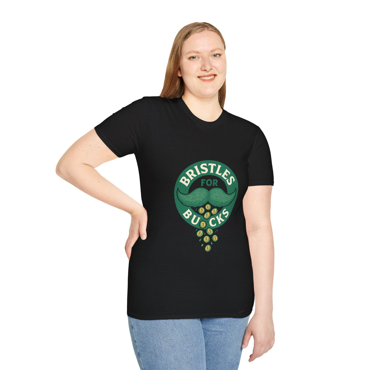 Bristles for Bucks T‑Shirt — Vintage Green Charity Donation Logo Tee - Trending Now - October 2026