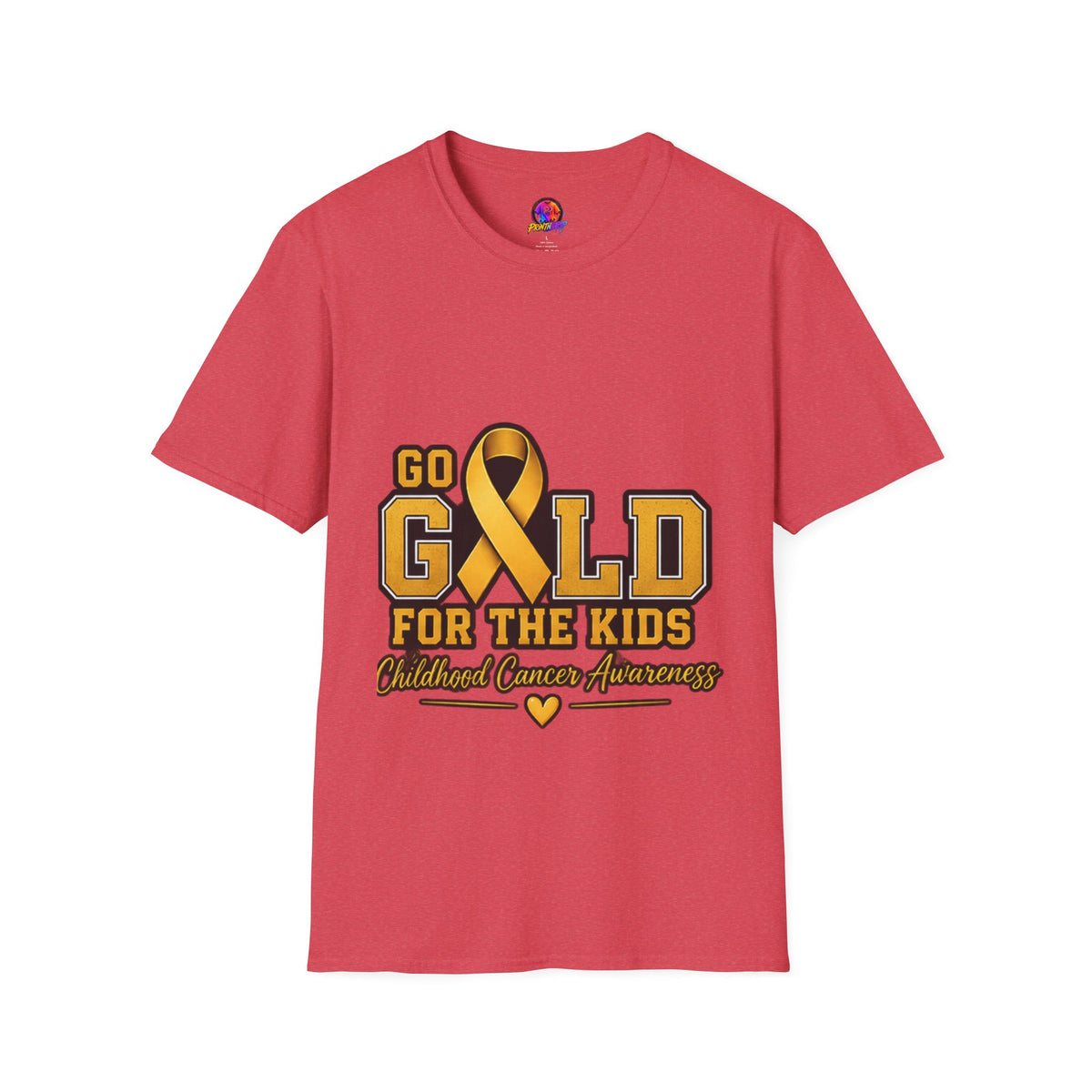 Go Gold For The Kids T-Shirt — Childhood Cancer Awareness Ribbon Tee