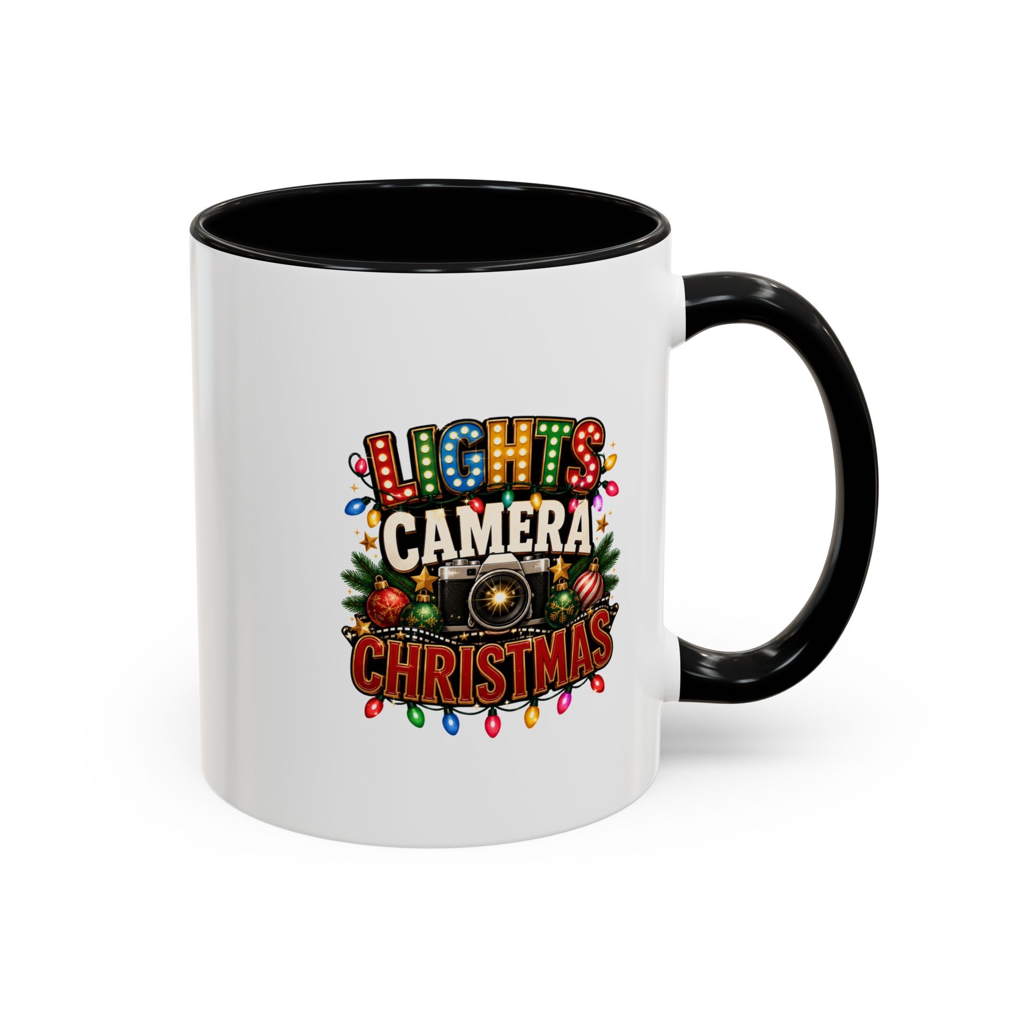 Accent Coffee Mug Lights Camera Christmas