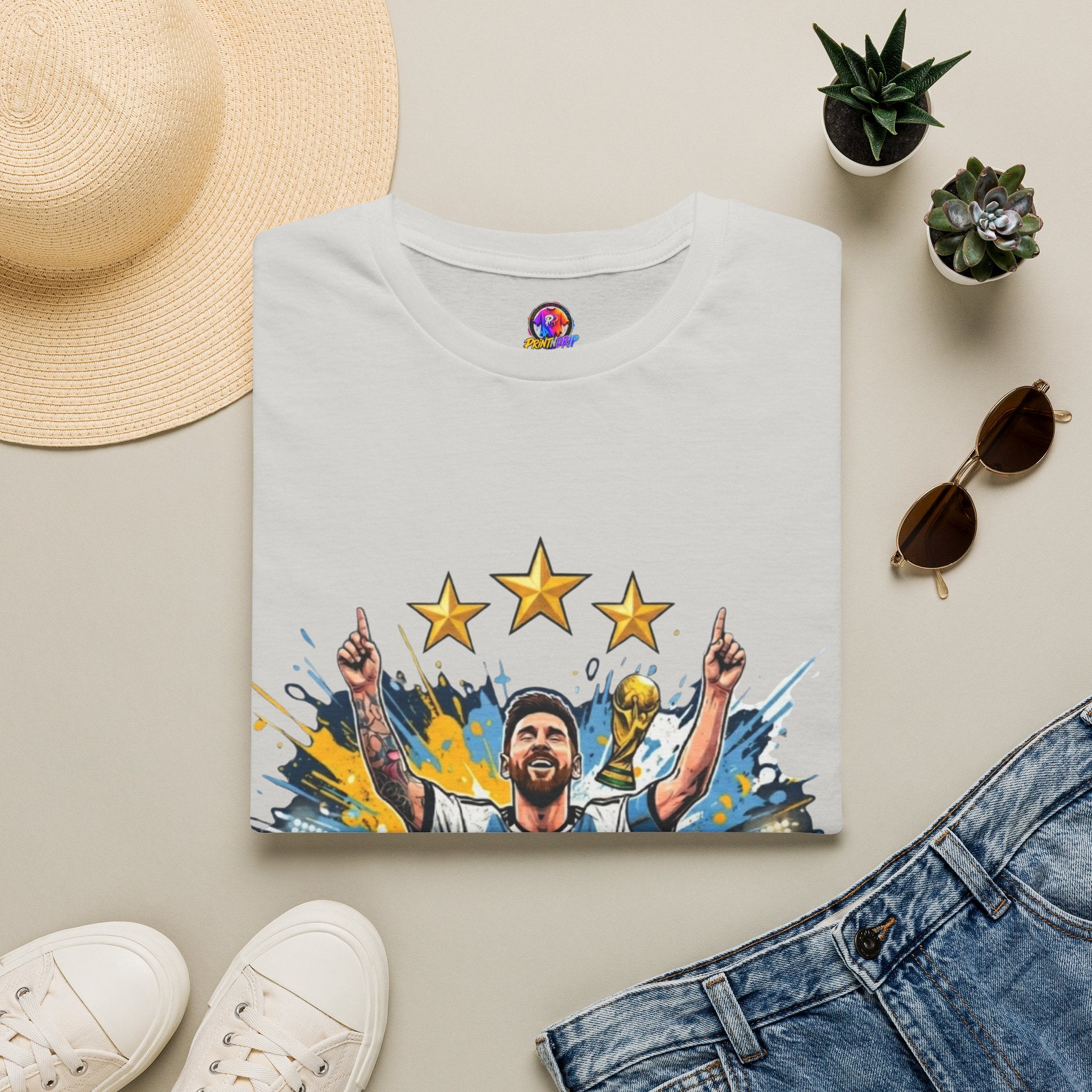 Argentina Messi Soccer T‑Shirt — World Cup Champion Fan Tee