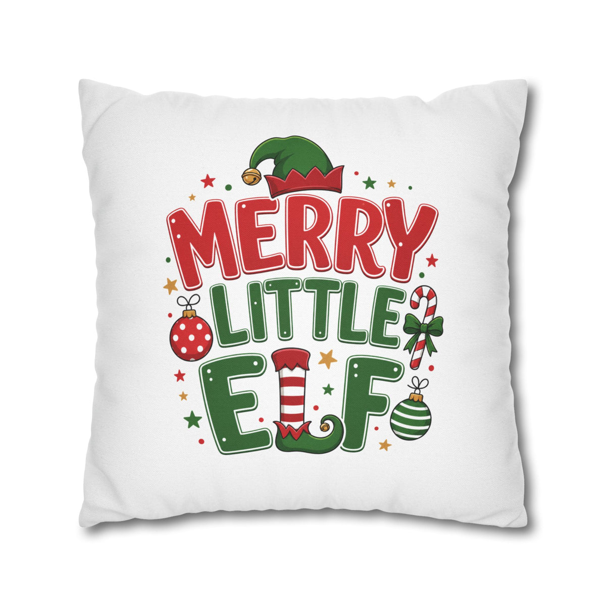 Christmas Pillowcase Merry Little Elf Christmas Pillowcase