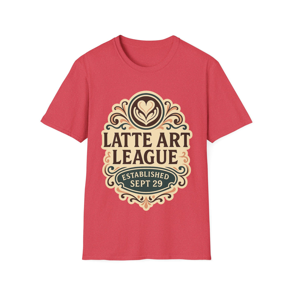 Latte Art League Serving Rituals National Coffee Day Crest T-Shirt - Trending Now - September 2026