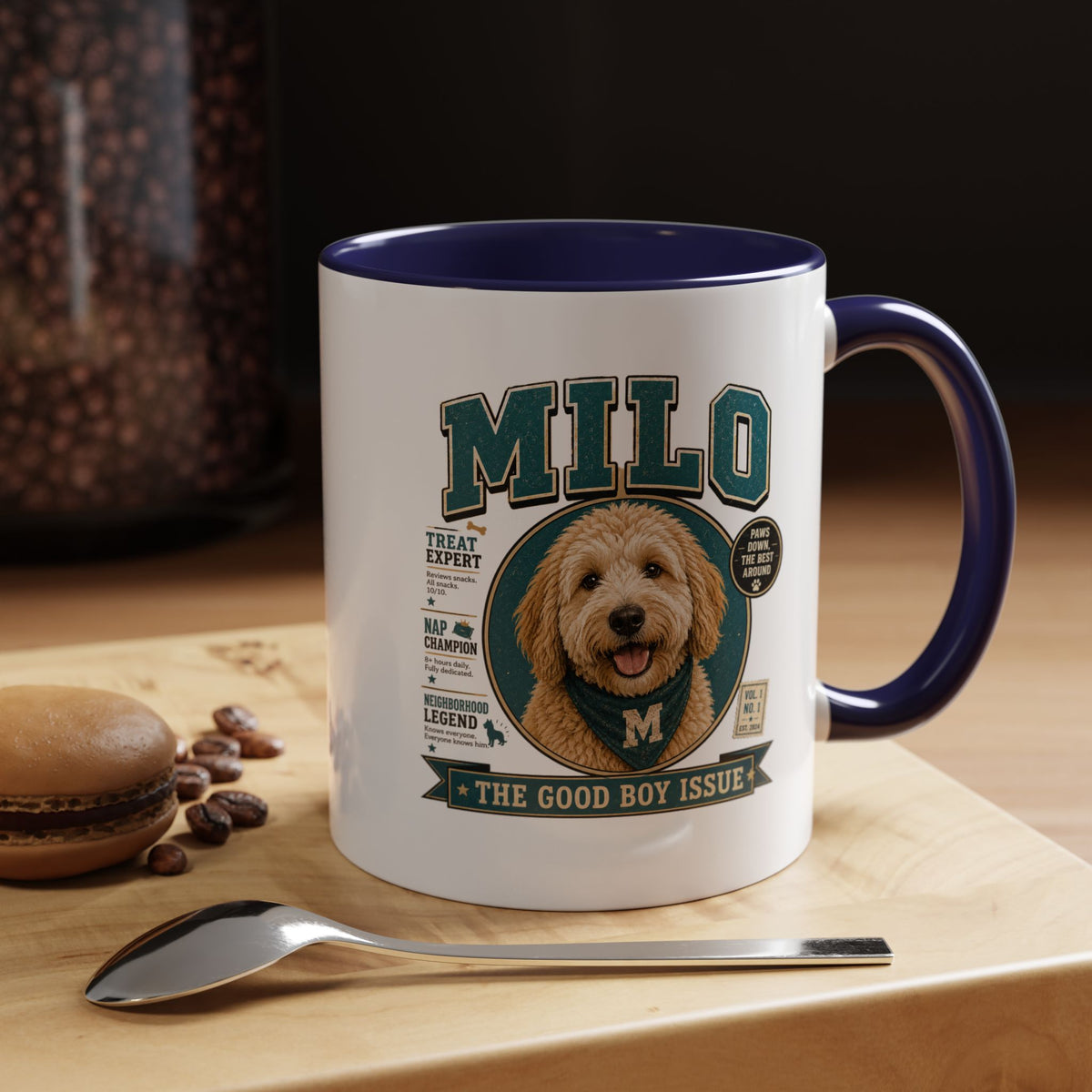 Milo Bailey Dog Dad Mom Milo Dog Coffee Mug — 'The Good Boy Issue' Accent