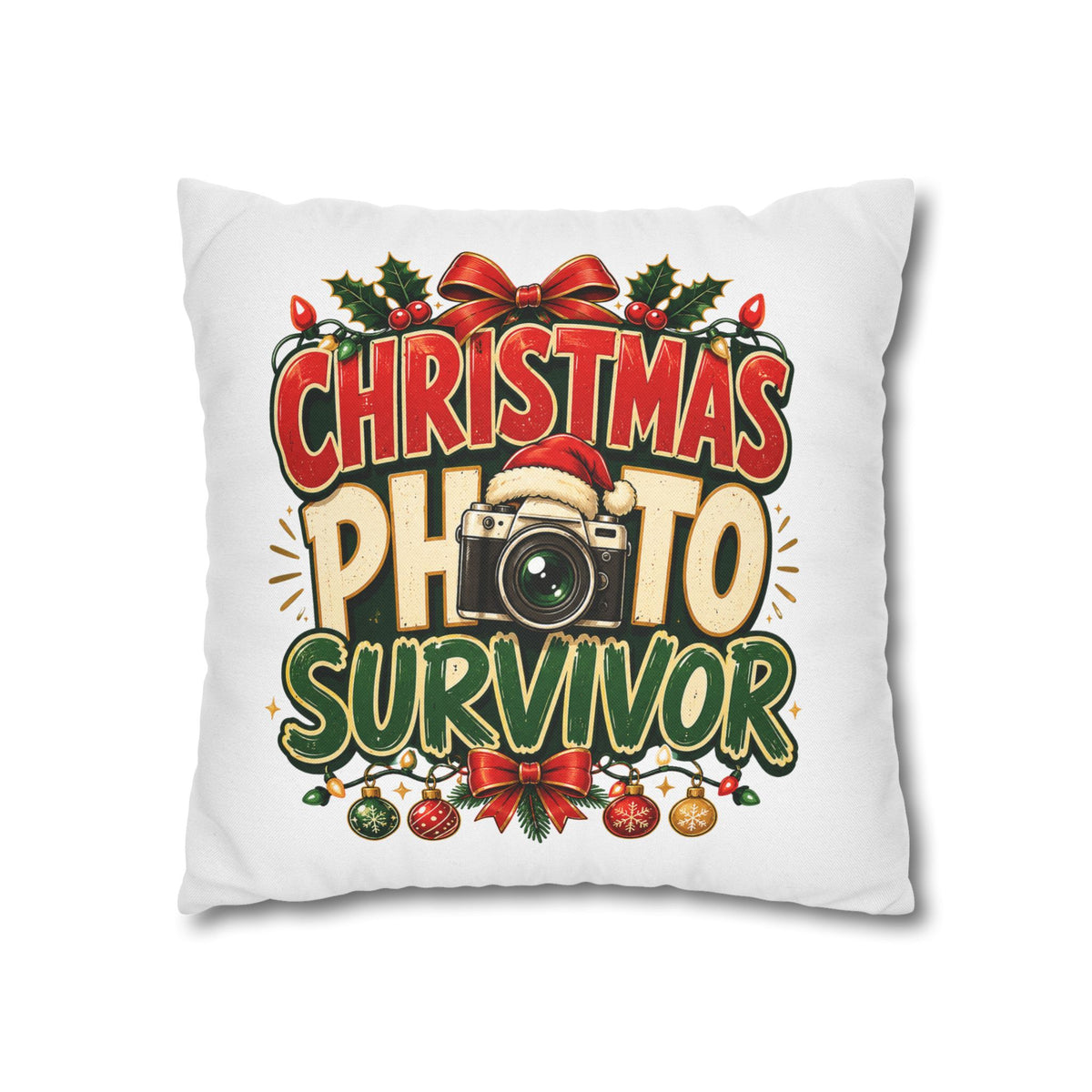 Christmas Photo Survivor Pillowcase