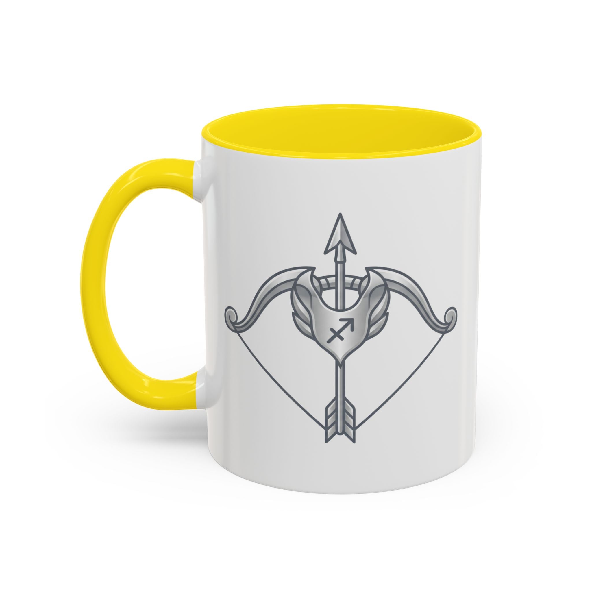 Sagittarius Bow & Arrow Accent Coffee Mug – Zodiac Sagittarius Astrology Gift