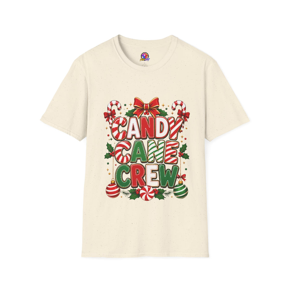 Candy Cane Crew T-Shirt — Festive Christmas Holiday Tee