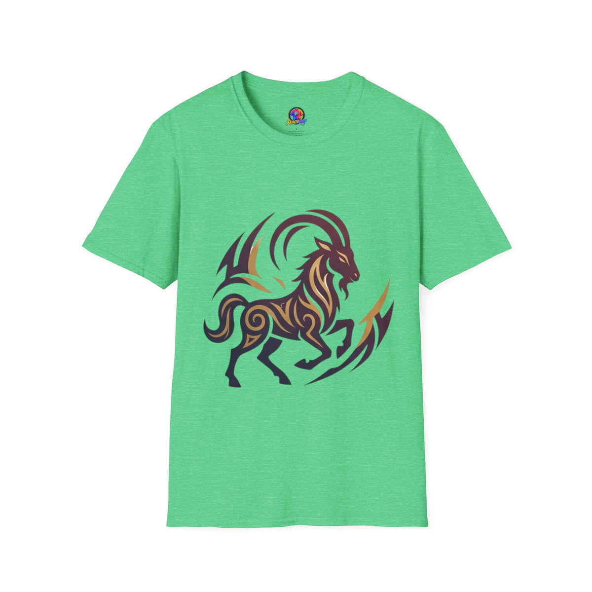 Capricorn Goat Tribal Graphic T-Shirt — Bold Goat Illustration Tee
