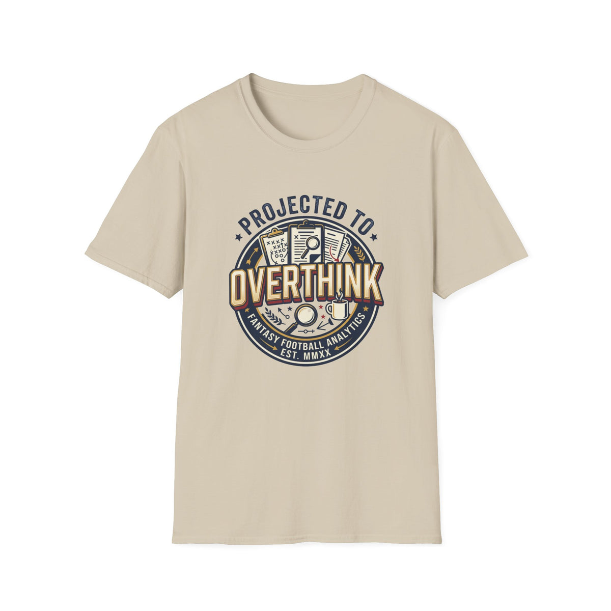 Overthink Club Graphic T-Shirt — 'Proudly Overthink' Vintage Badge Tee - Trending Now - August 2026