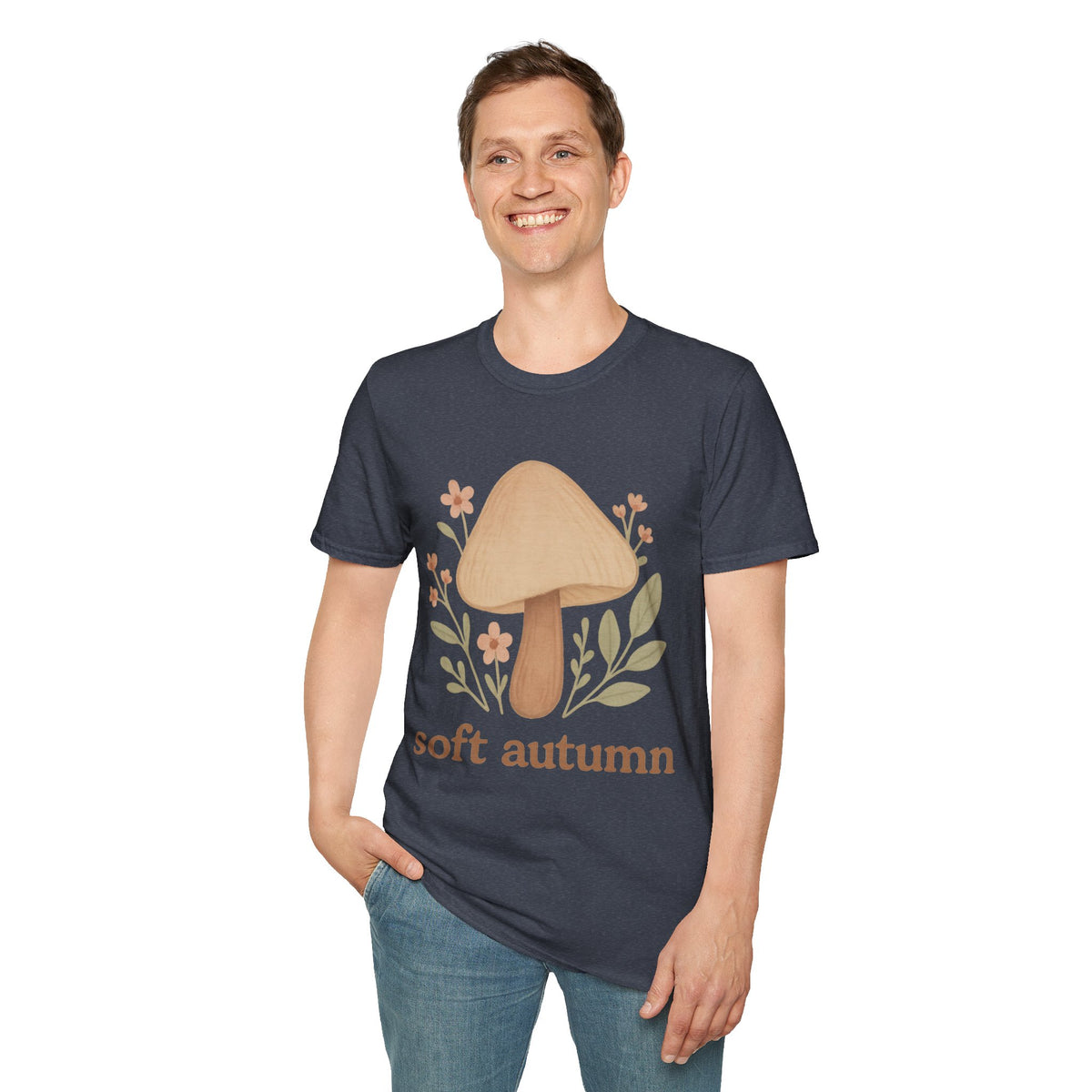 Mushroom Graphic T-Shirt — 'soft autumn' Cozy Nature Tee - Trending Now - September 2026