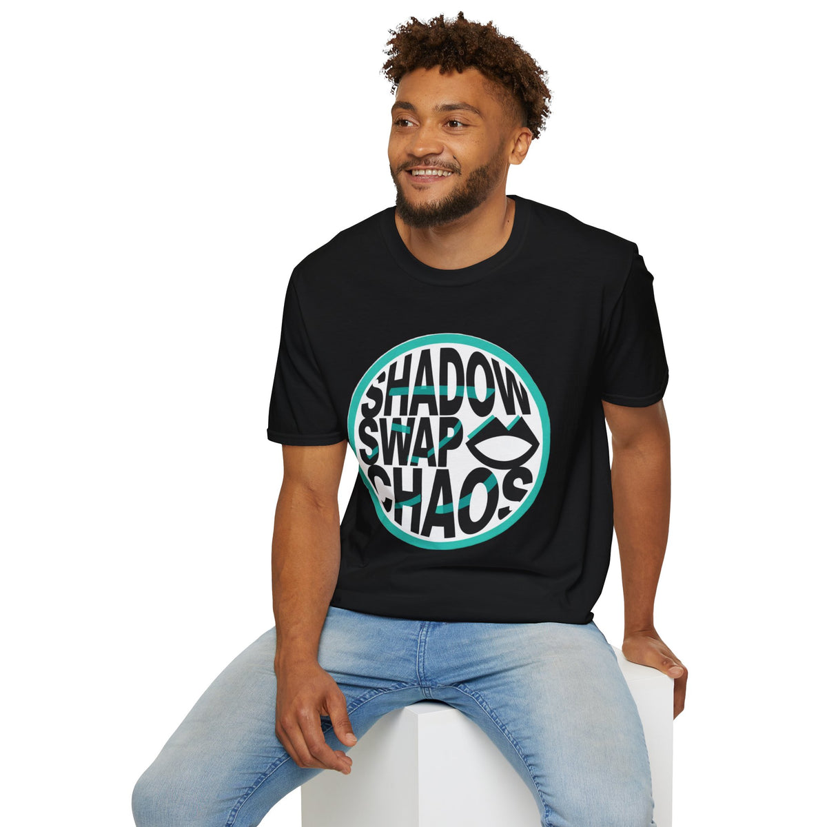 Shadow Swap Chaos T-Shirt — Retro Circular Surf/Skate Graphic Tee - Trending Now - August 2026