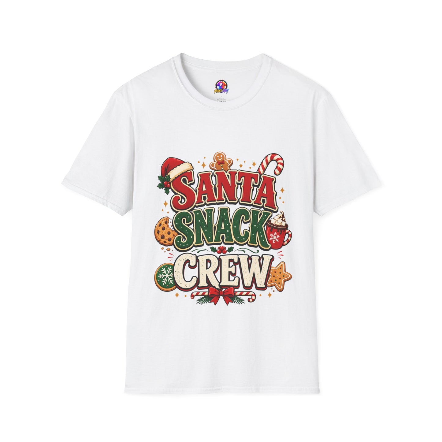 Santa Snack Crew T-Shirt — Christmas Cookie Holiday Tee