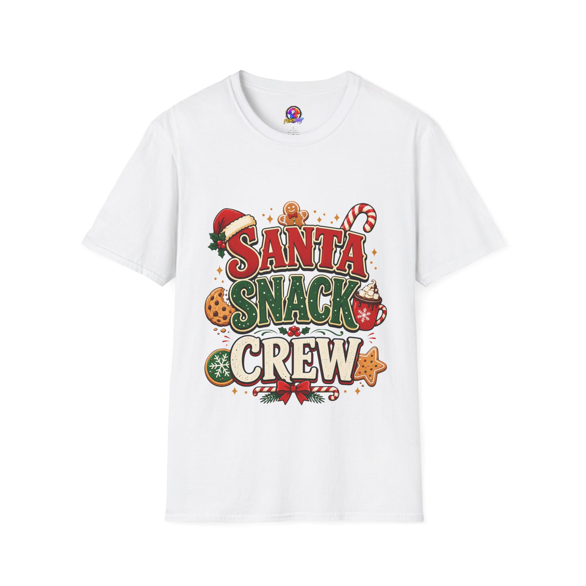 Santa Snack Crew T-Shirt — Christmas Cookie Holiday Tee
