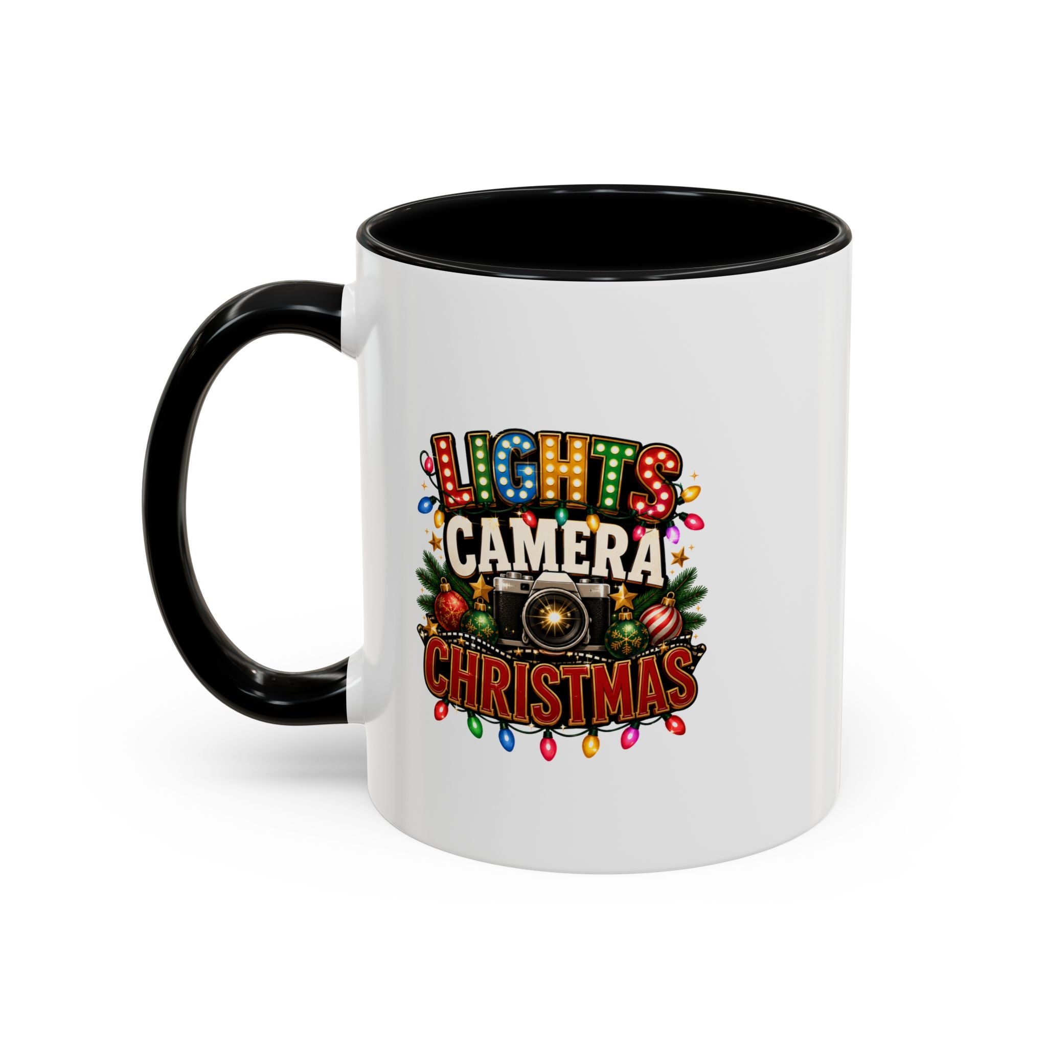 Accent Coffee Mug Lights Camera Christmas