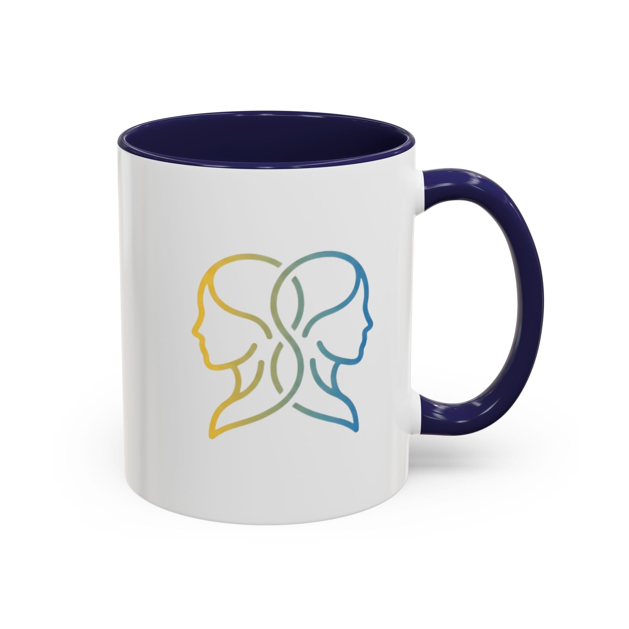 Gemini Zodiac Accent Coffee Mug — Color Gradient Twins Horoscope Gift