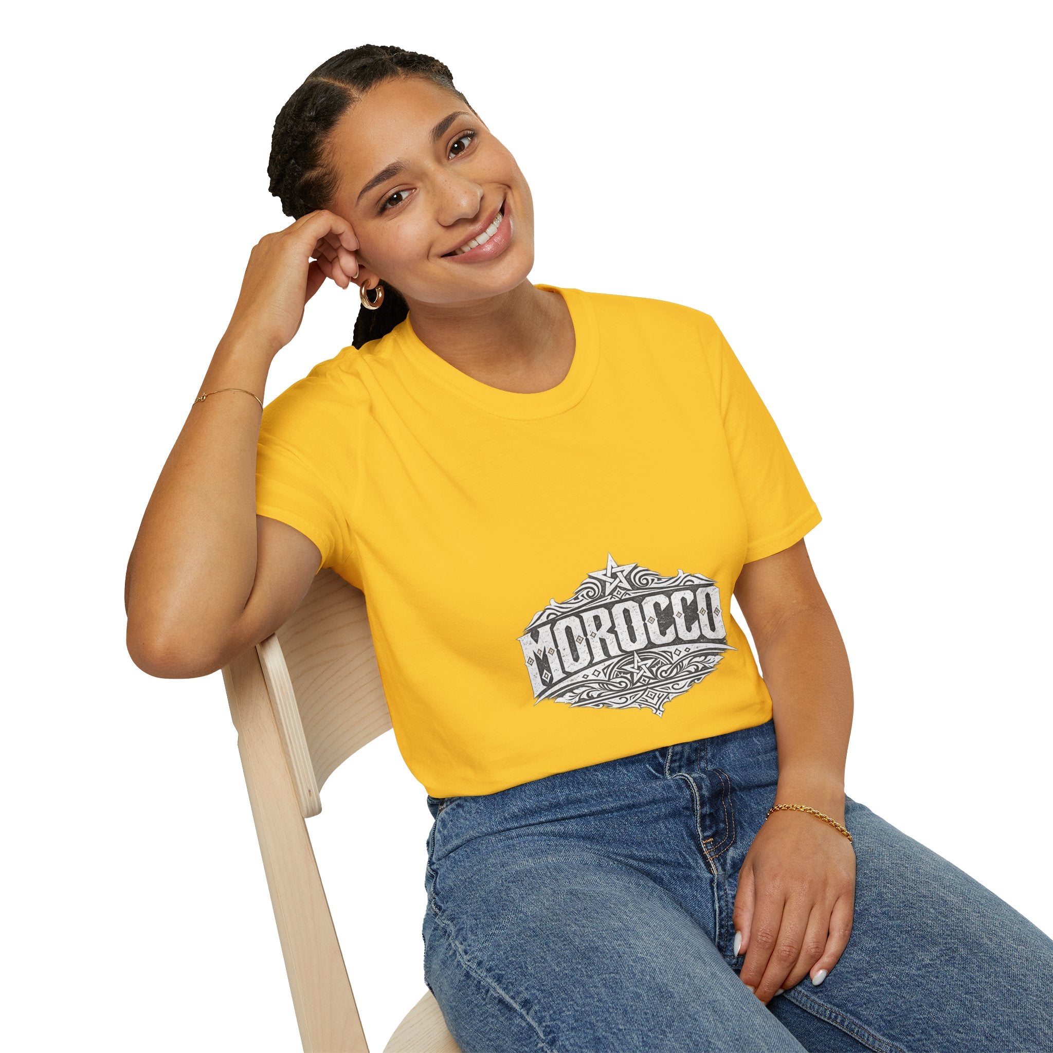 Morocco Vintage Graphic T-Shirt — Travel Tee with Ornamental Crest
