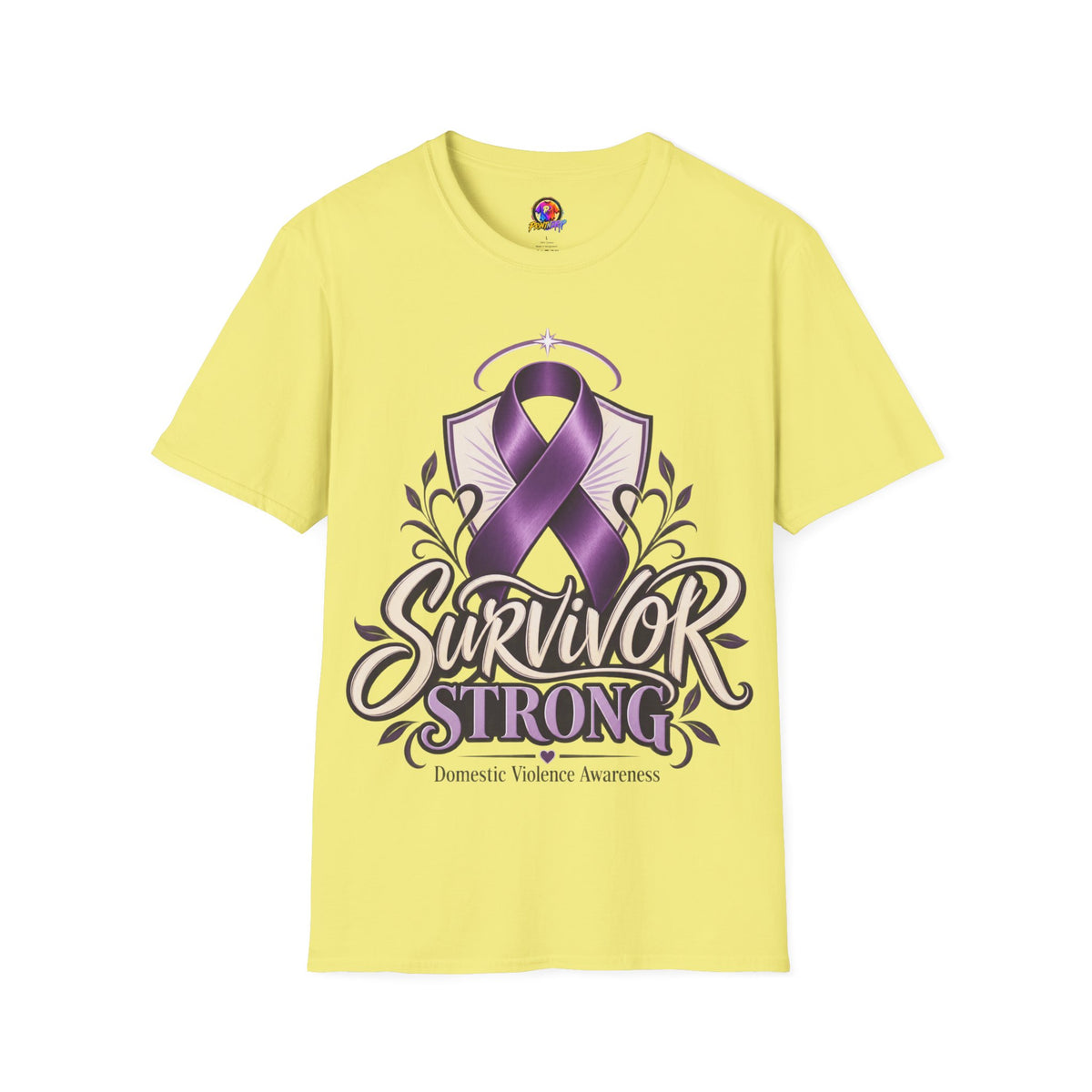 Survivor Strong T-Shirt — Domestic Violence Awareness Purple Ribbon Tee