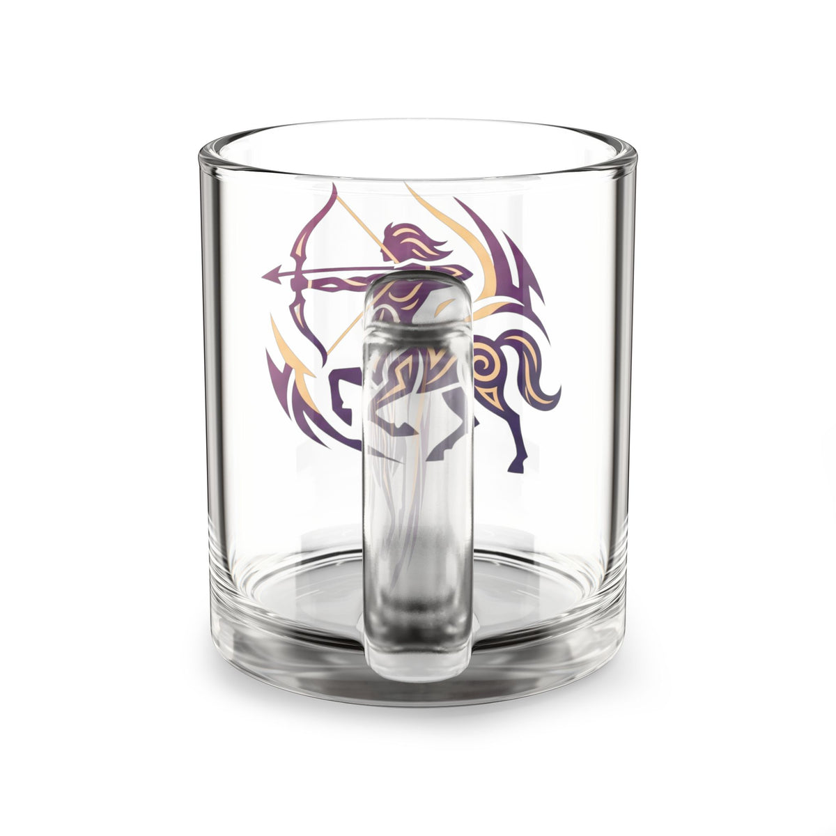 Sagittarius Archer Glass Mug — Zodiac Centaur 10oz Coffee Cup