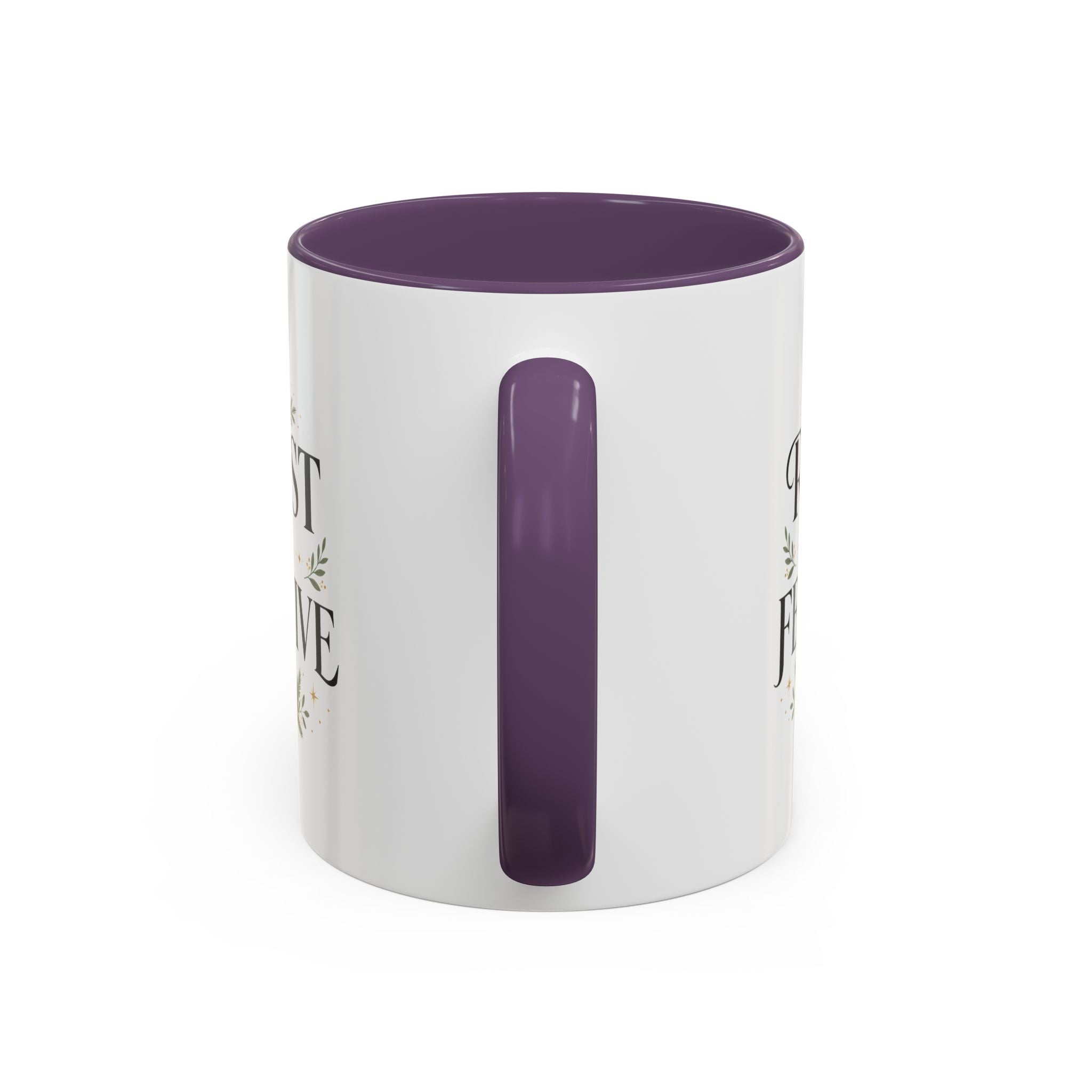 Modern Day Christmas Rest Is Festive Coffee Mug — Holiday Floral Accent