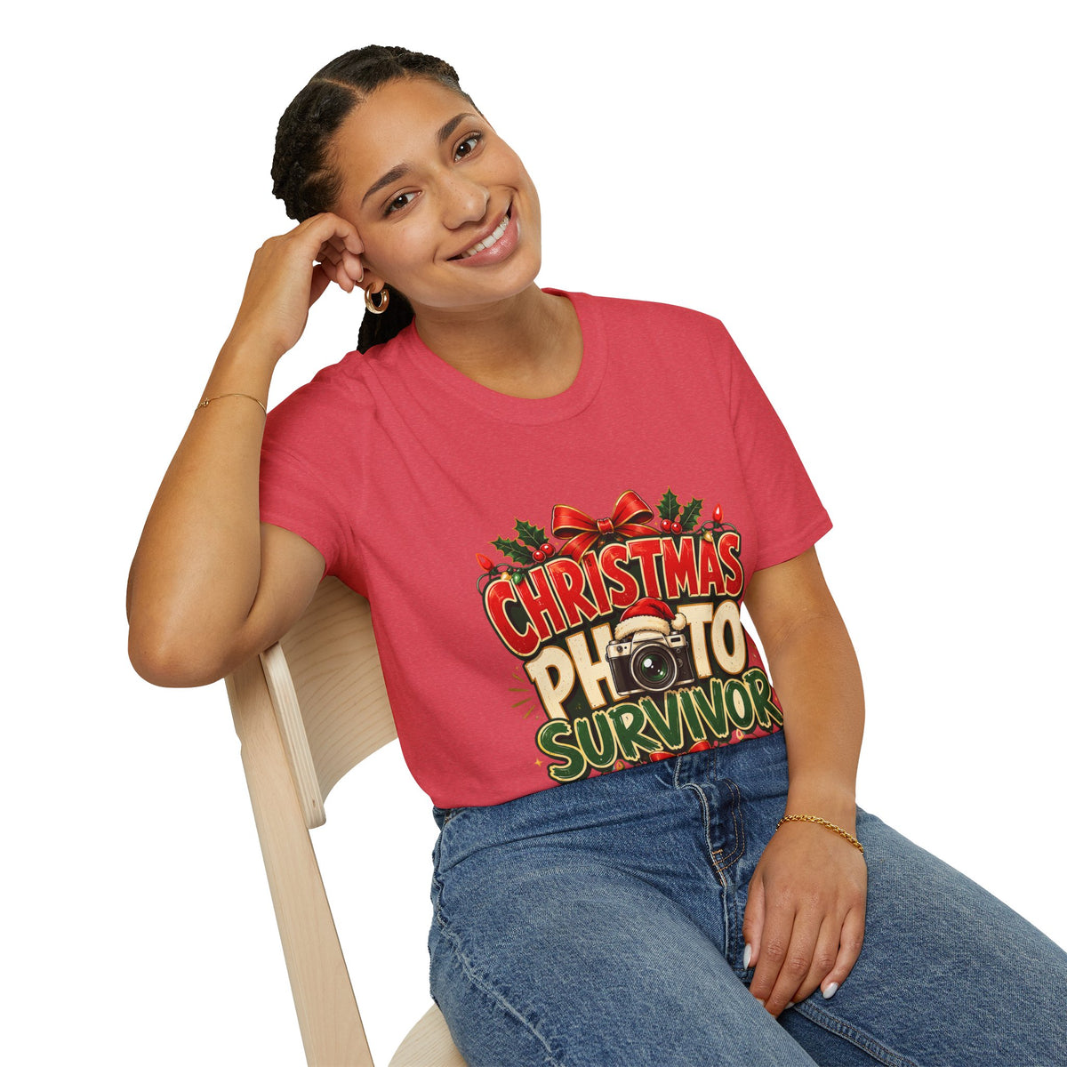 Christmas Photo Survivor T-Shirt — Funny Holiday Graphic Tee