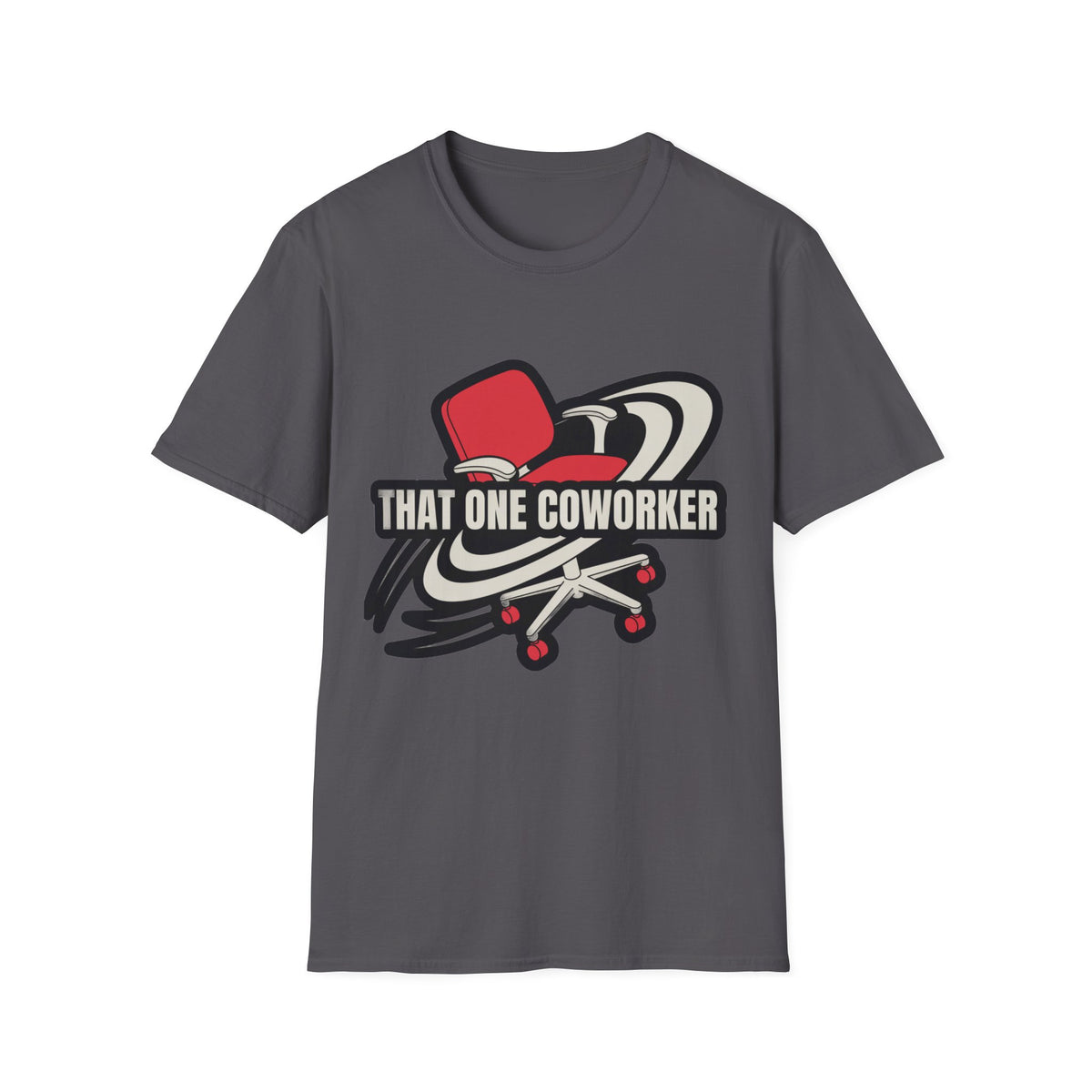 "That One Coworker" Graphic T-Shirt – Funny Office Chair Skateboard Tee - Trending Now - August 2026