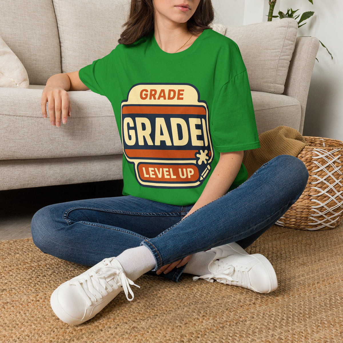 Grade Up Retro Badge T‑Shirt — "GRADE! LEVEL UP" Gamer Teacher Gift - Trending Now - August 2026
