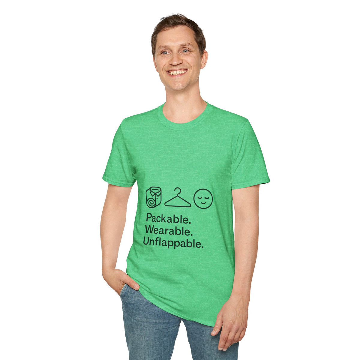 Packable. Wearable. Unflappable. T-Shirt — Minimal Travel Tee - Trending Now - October 2026