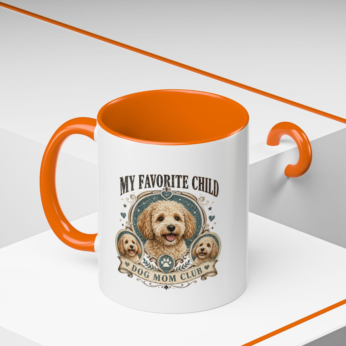 Milo Bailey Dog Dad Mom Dog Mom Coffee Mug – “My Favorite Child” Cute Paw Print Accent Mug