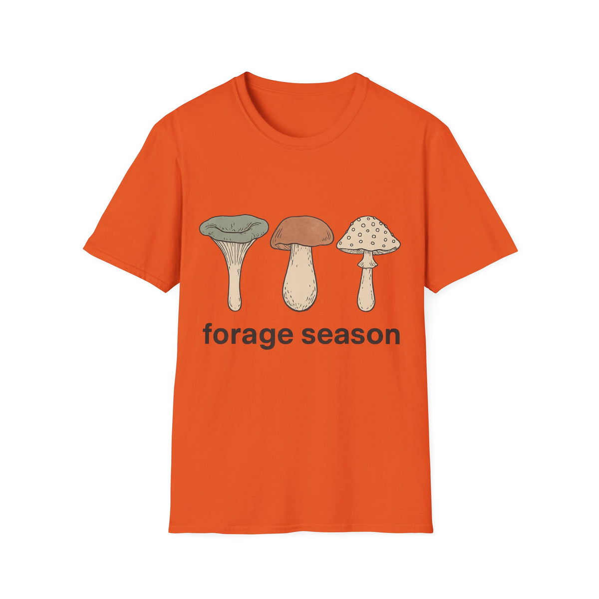 Mushroom Trio T-Shirt — Cute Minimal Fungi Graphic Tee - Trending Now - September 2026