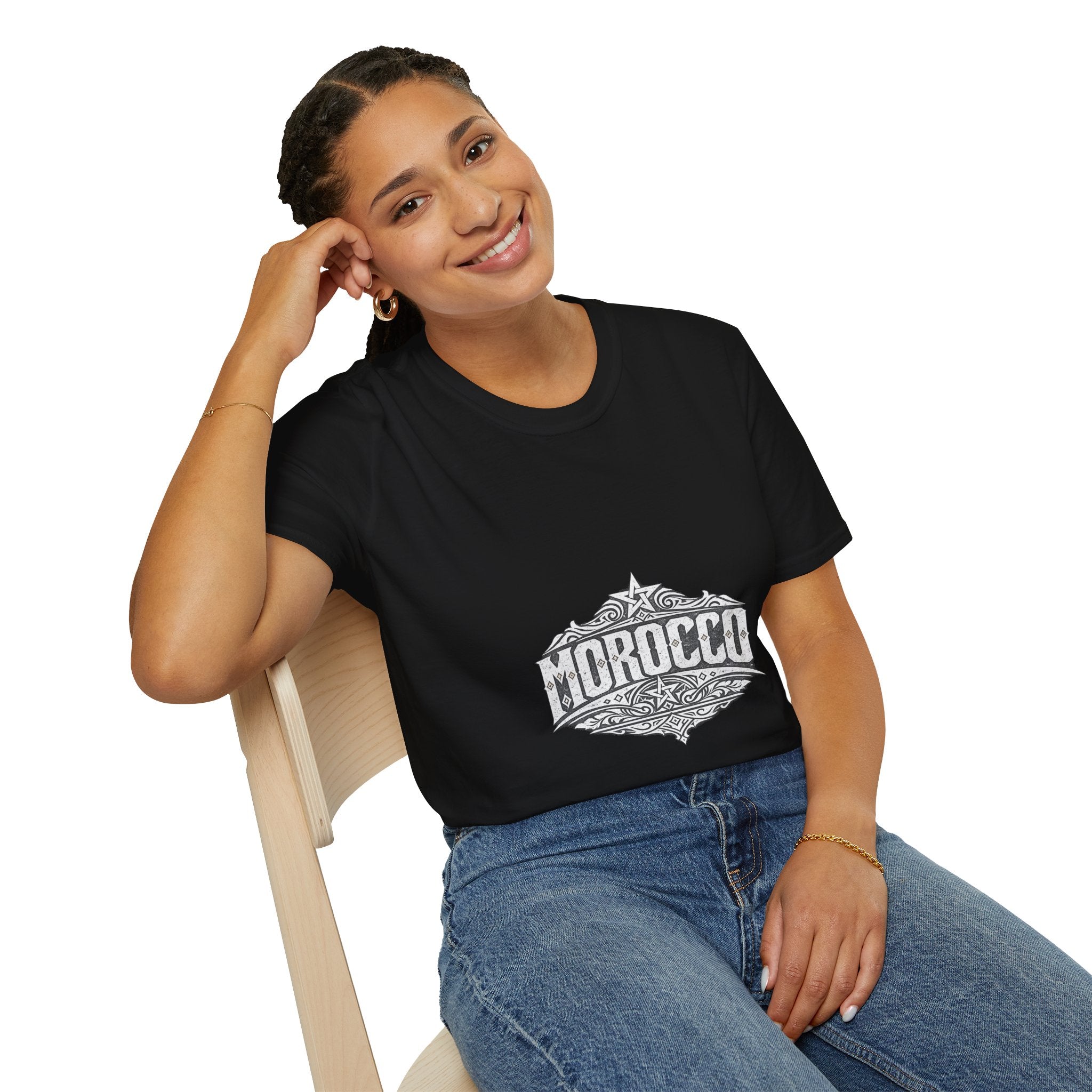 Morocco Vintage Graphic T-Shirt — Travel Tee with Ornamental Crest