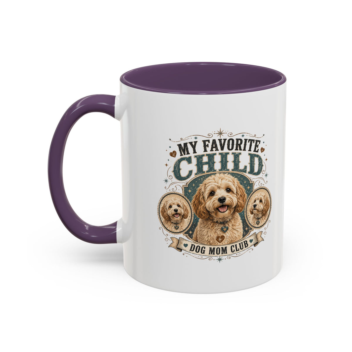Milo Bailey Dog Dad Mom Dog Mom Coffee Mug — “My Favorite Child” Doodle Dog Portrait Accent Mug